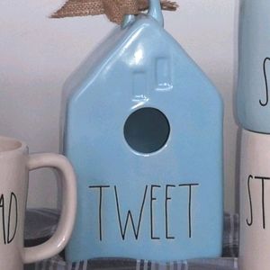 Blue tweet Rae Dunn birdhouse